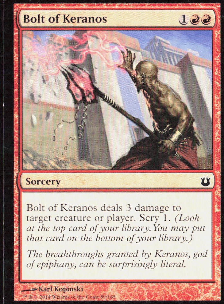 Bolt of Keranos 89 Born of the Gods Magic: The Gathering LP