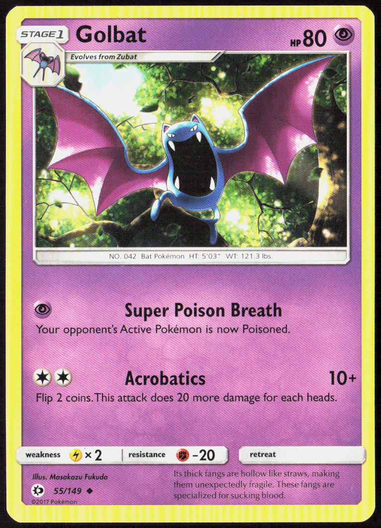 Golbat 55/149 SM Base Set Pokemon TCG LP