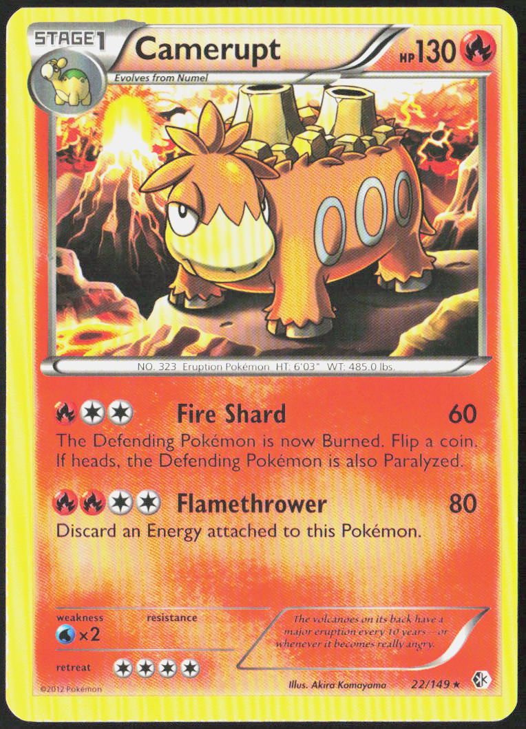 Camerupt 22/149 Boundaries Crossed Pokemon TCG LP