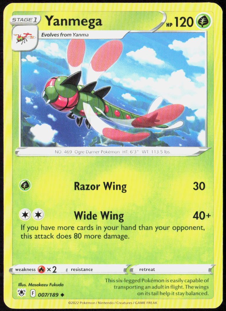 Yanmega 007/189 SWSH10: Astral Radiance Pokemon TCG LP