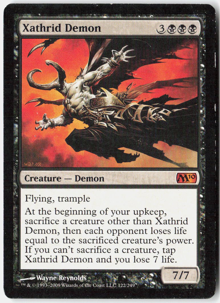 Xathrid Demon 122 Magic 2010 (M10) Magic: The Gathering LP