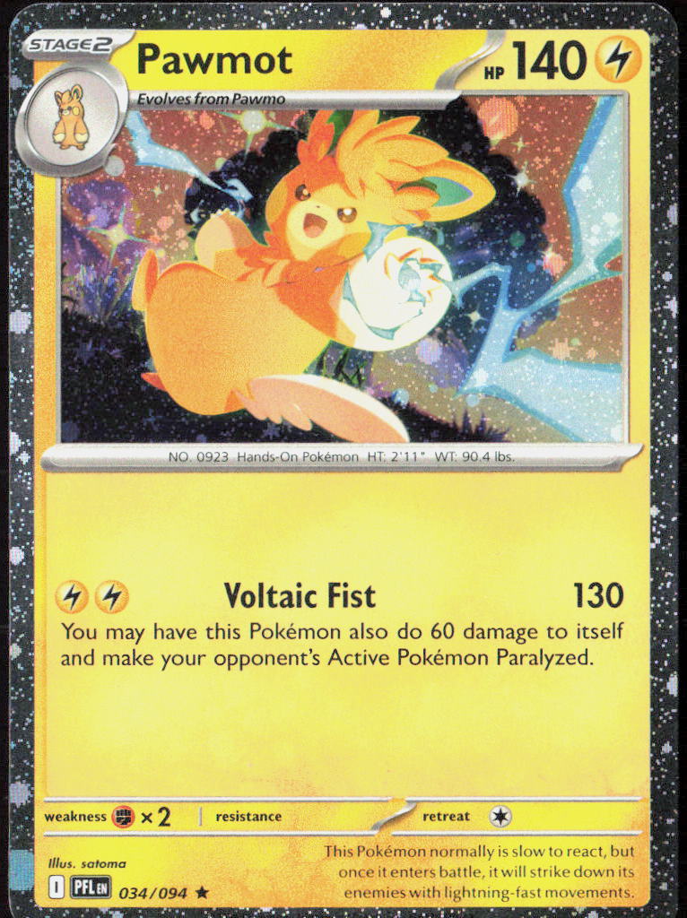 Pawmot Holo 034/094 ME02: Phantasmal Flames Pokemon TCG LP