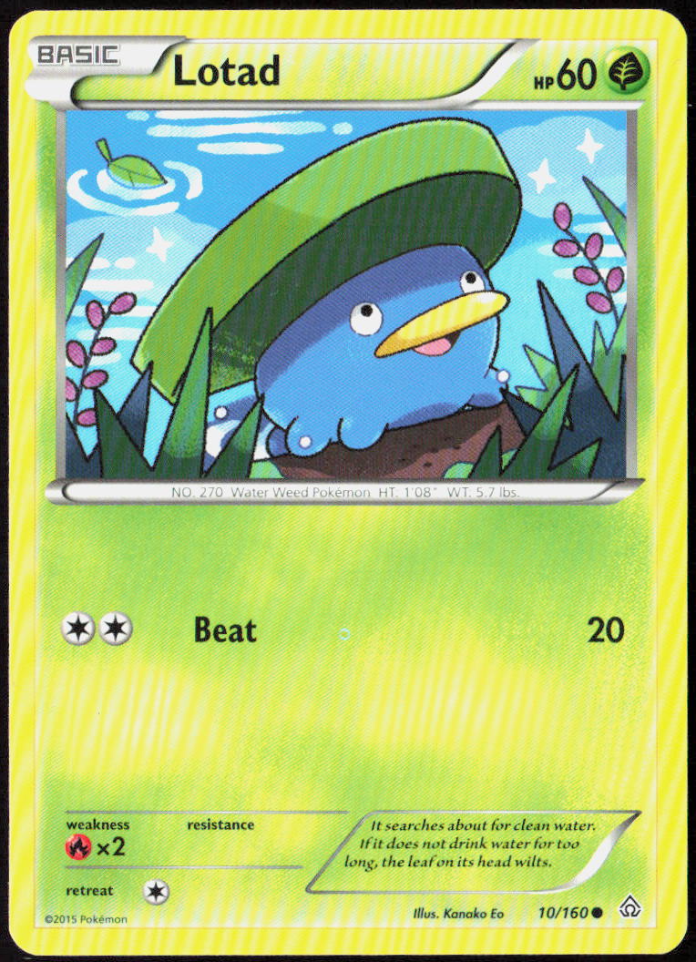 Lotad 10/160 XY - Primal Clash Pokemon TCG LP