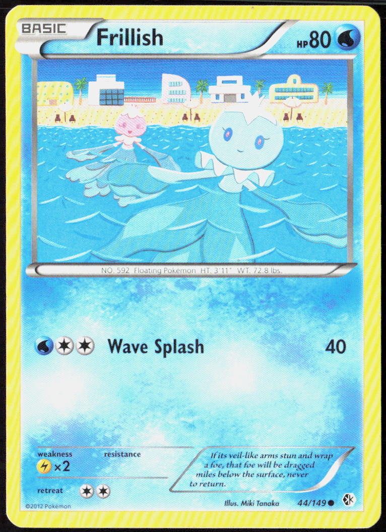 Frillish 44/149 Boundaries Crossed Pokemon TCG LP