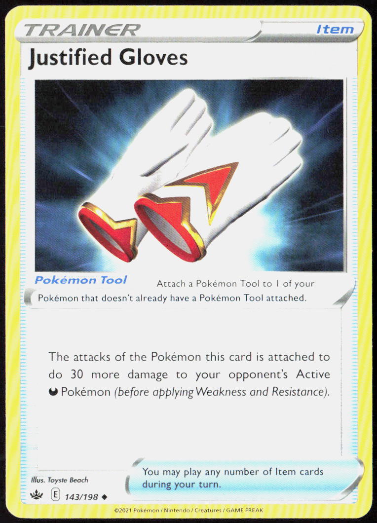 Justified Gloves 143/198 SWSH06: Chilling Reign Pokemon TCG LP