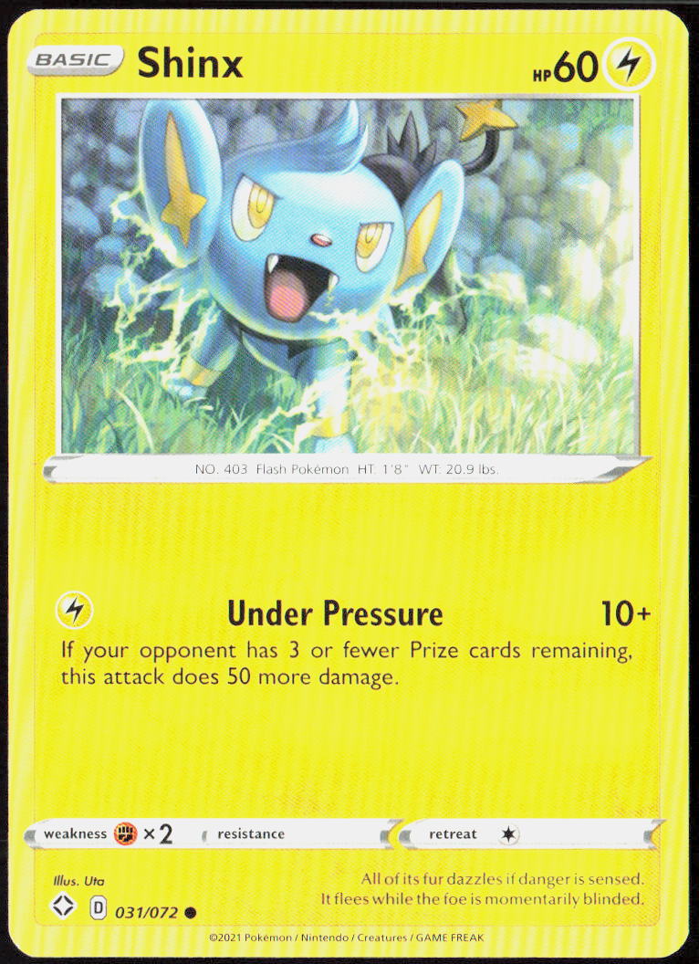 Shinx 031/072 Shining Fates Pokemon TCG LP