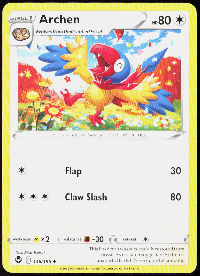 Archen 146/195 SWSH12: Silver Tempest Pokemon TCG LP