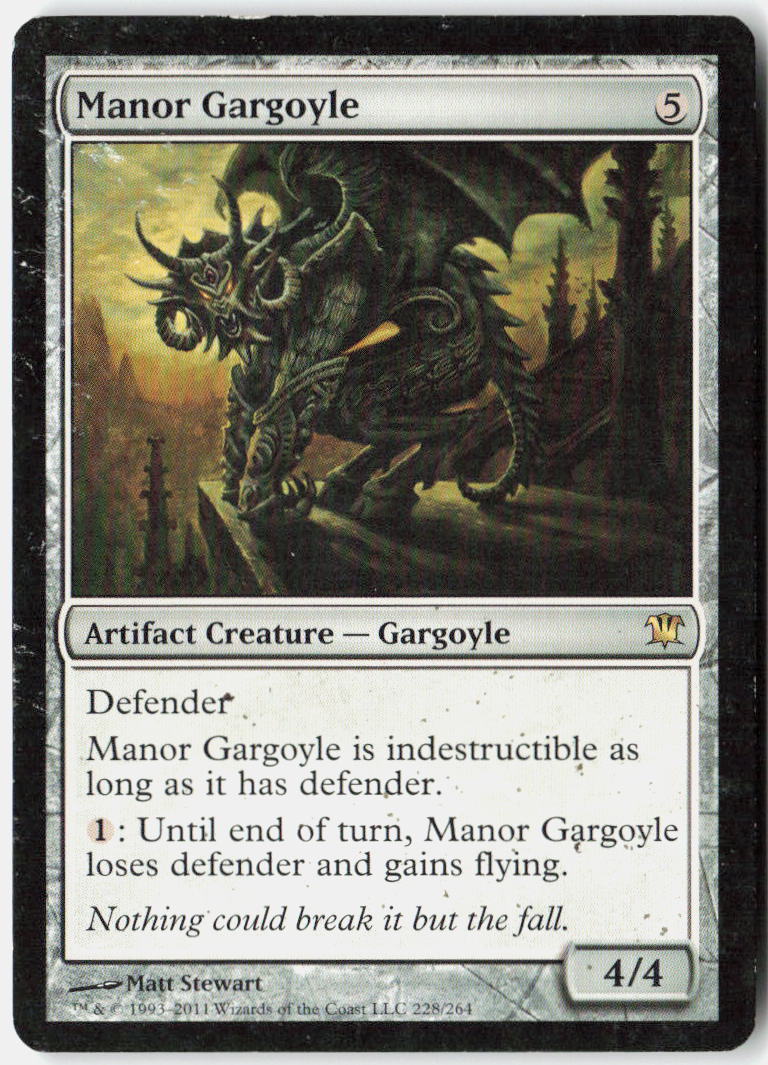 Manor Gargoyle 228 Innistrad Magic: The Gathering LP