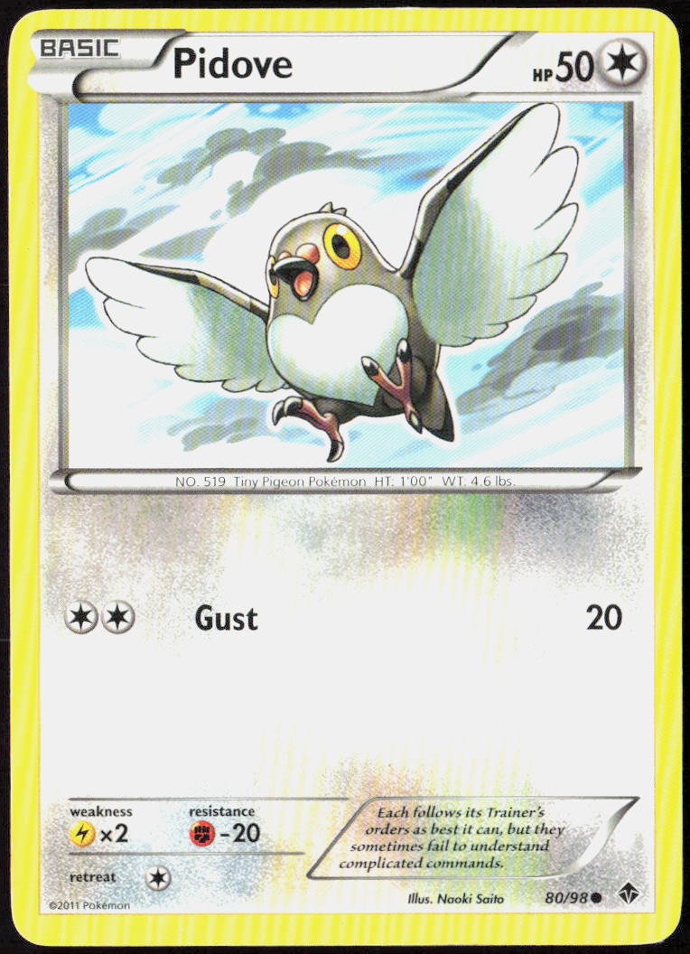 Pidove 80/98 Emerging Powers Pokemon TCG LP
