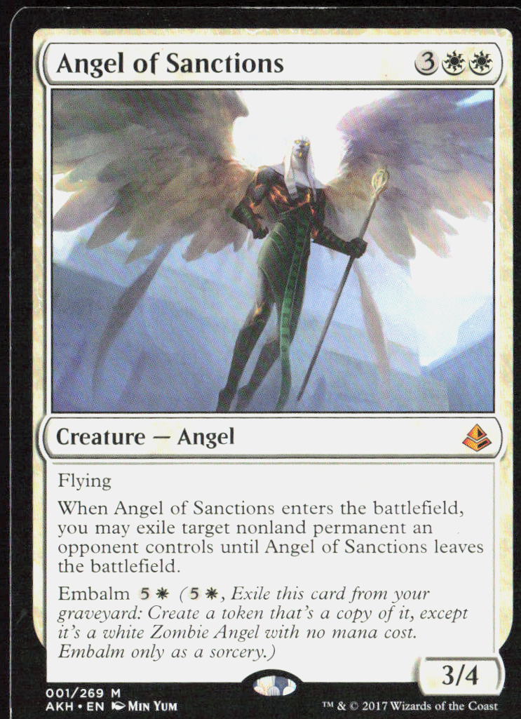 Angel of Sanctions 1 Amonkhet Magic: The Gathering LP