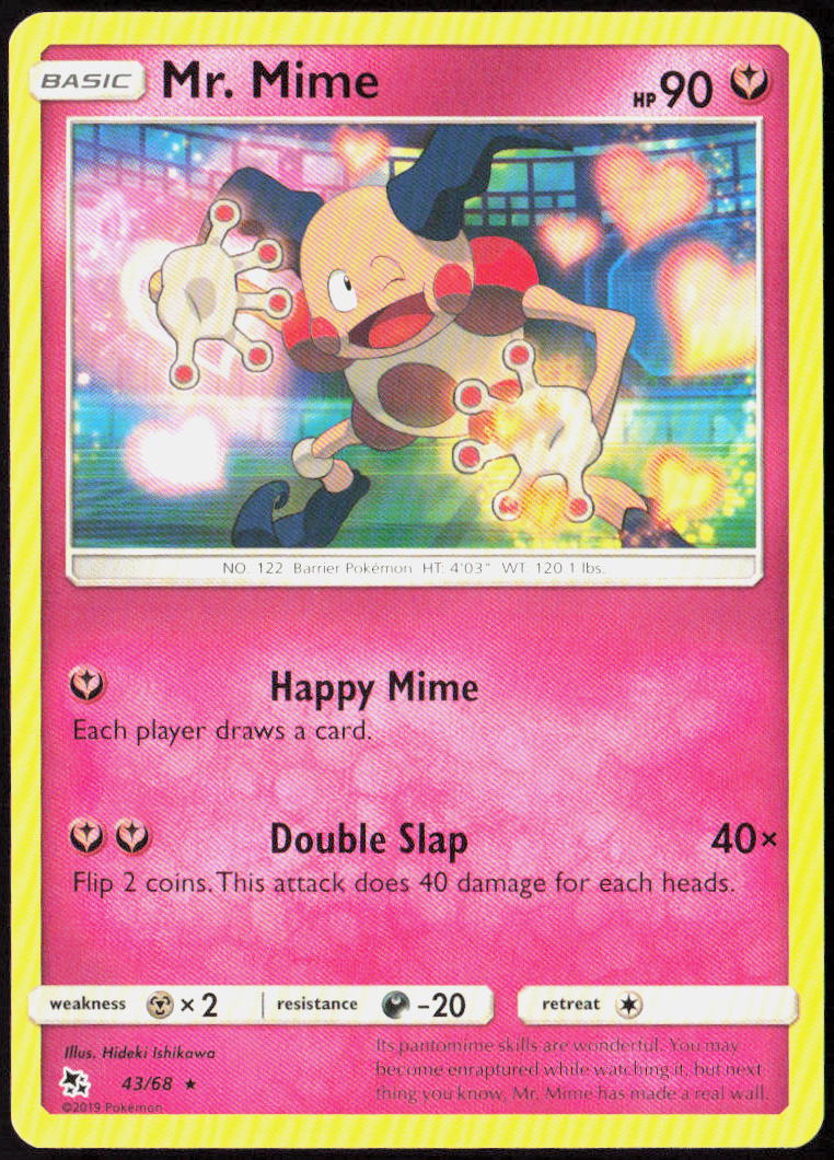 Mr. Mime 43/68 Hidden Fates Pokemon TCG LP