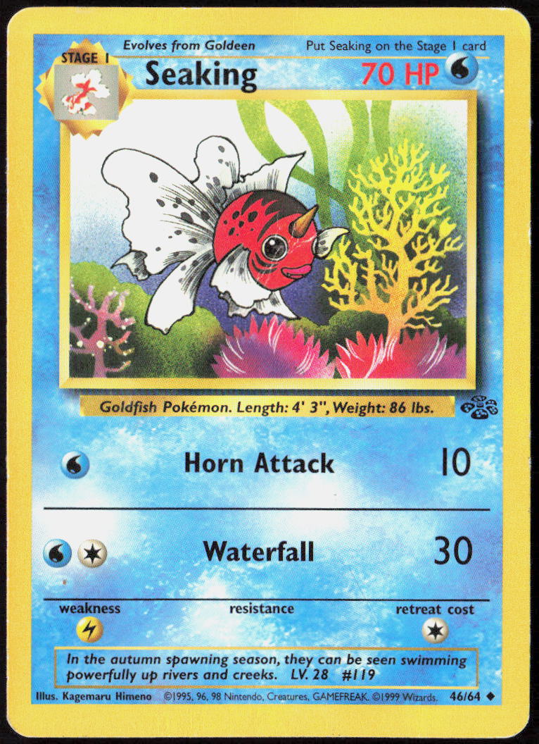 Seaking Unlimited 46/64 Jungle Pokemon TCG MP
