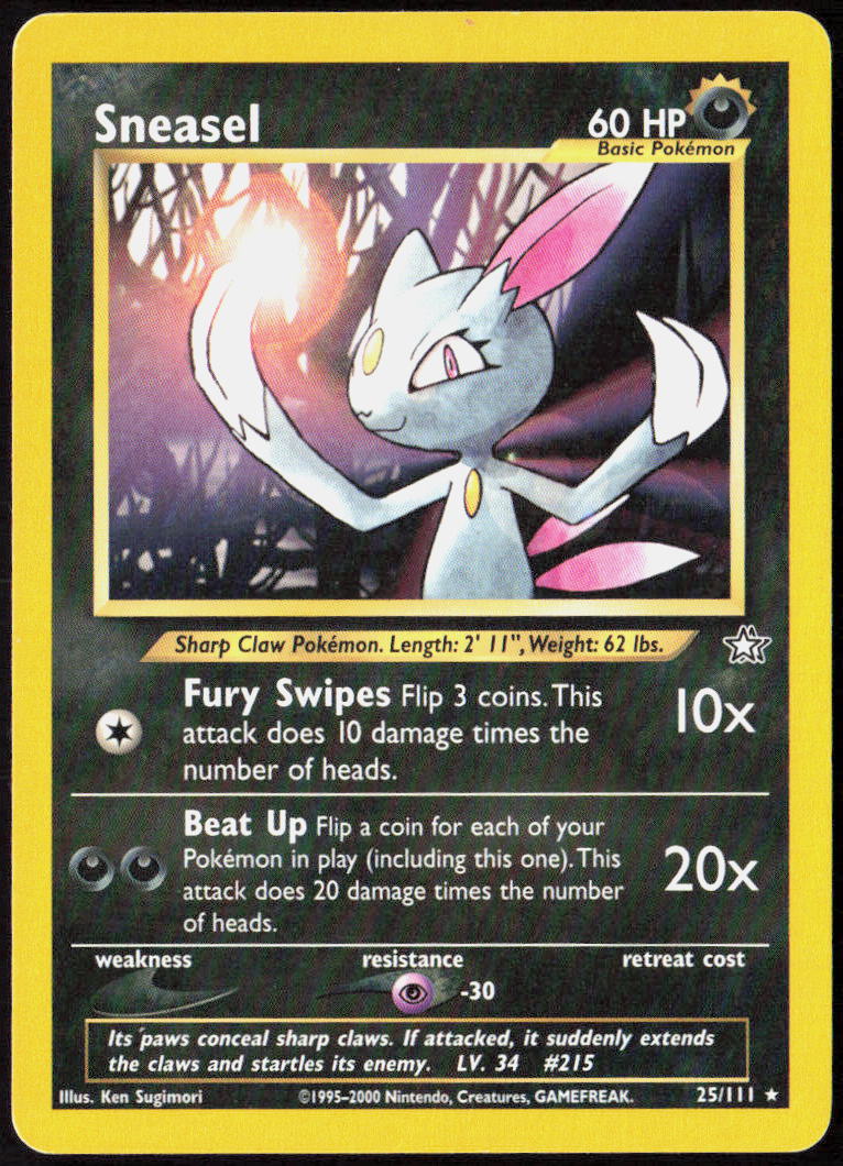 Sneasel Unlimited 025/111 Neo Genesis LP
