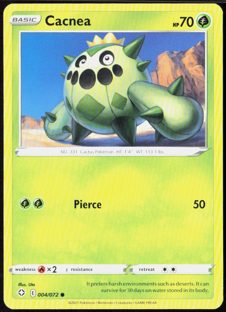 Cacnea 004/072 Shining Fates Pokemon TCG LP