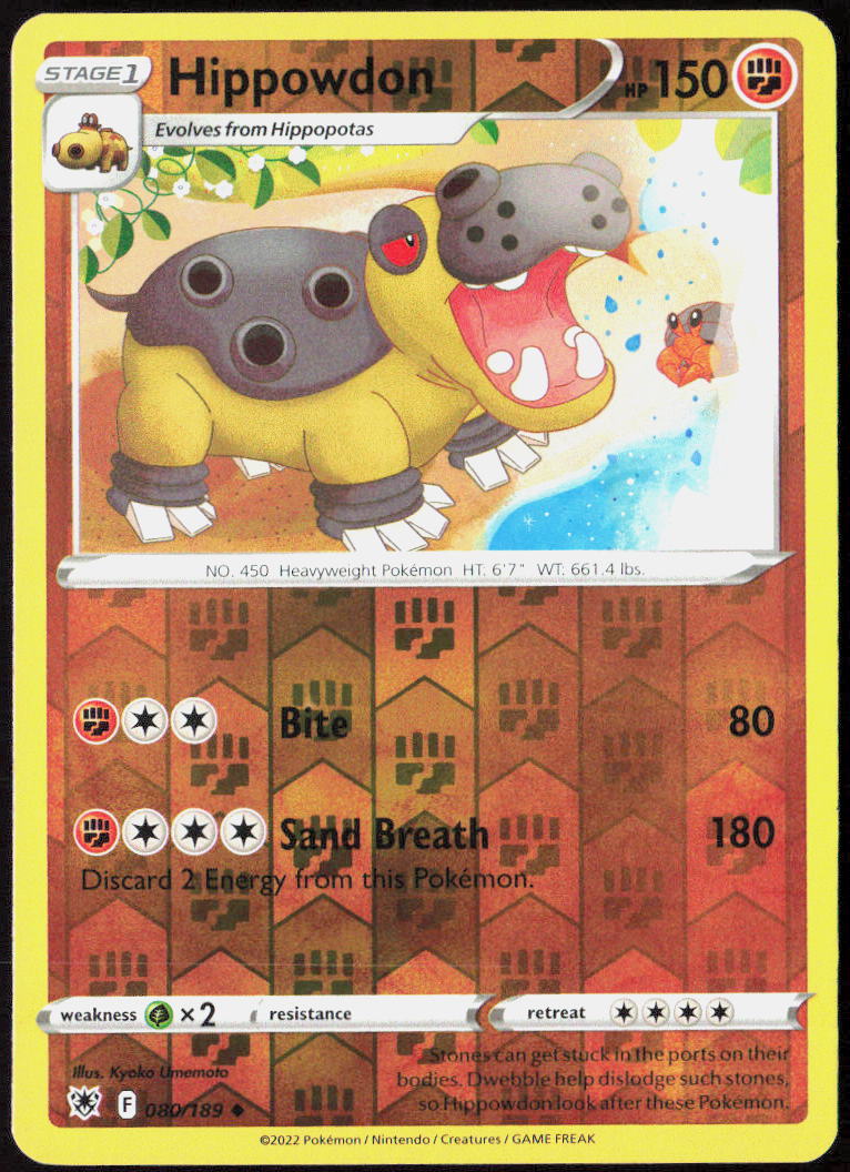 Hippowdon 080/189 SWSH10: Astral Radiance Pokemon TCG LP