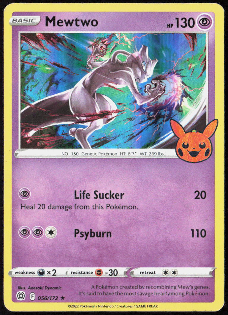 Mewtwo Holo 056/172 Trick or Trade BOOster Pokemon TCG LP