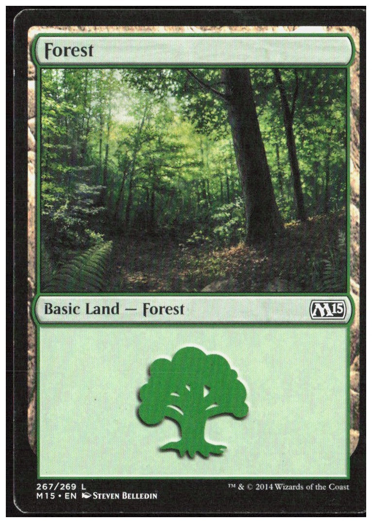 Forest 267 Magic 2015 (M15) Magic: The Gathering LP