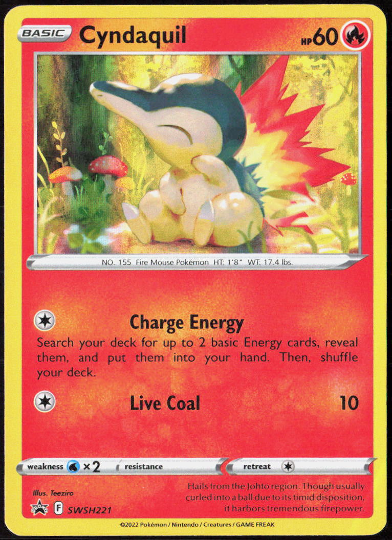 Cyndaquil Holo SWSH221 SWSH: Sword & Shield Promo Cards Pokemon TCG LP