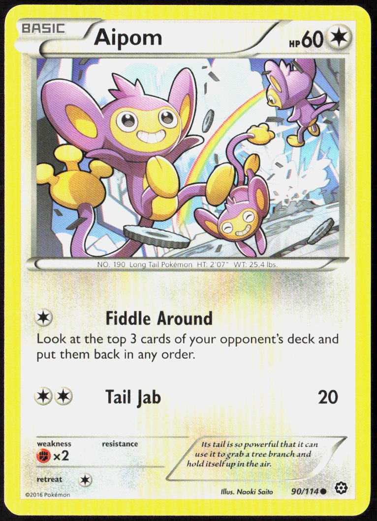 Aipom 90/114 XY - Steam Siege Pokemon TCG LP