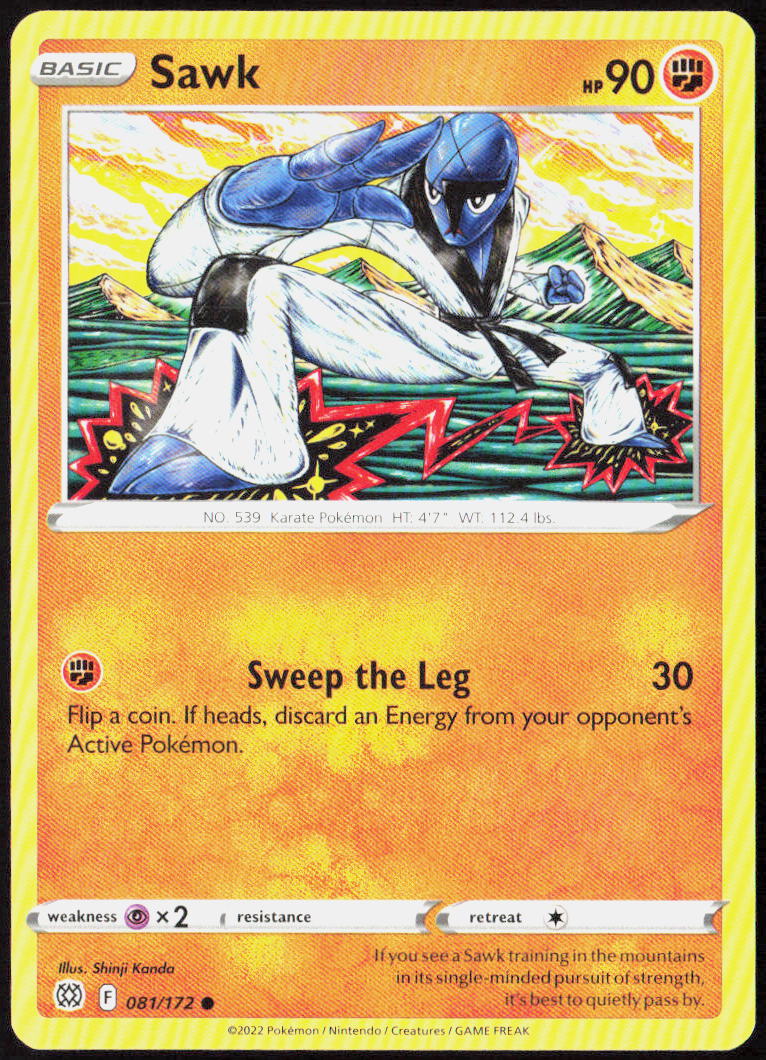 Sawk 081/172 SWSH09: Brilliant Stars Pokemon TCG LP
