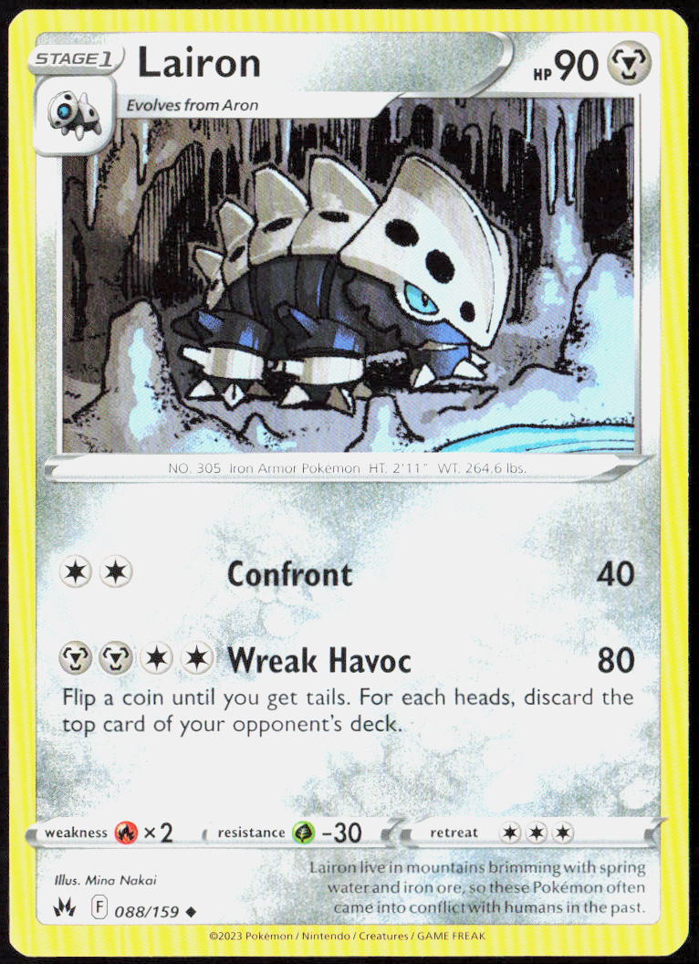 Lairon 088/159 SWSH: Crown Zenith Pokemon TCG LP