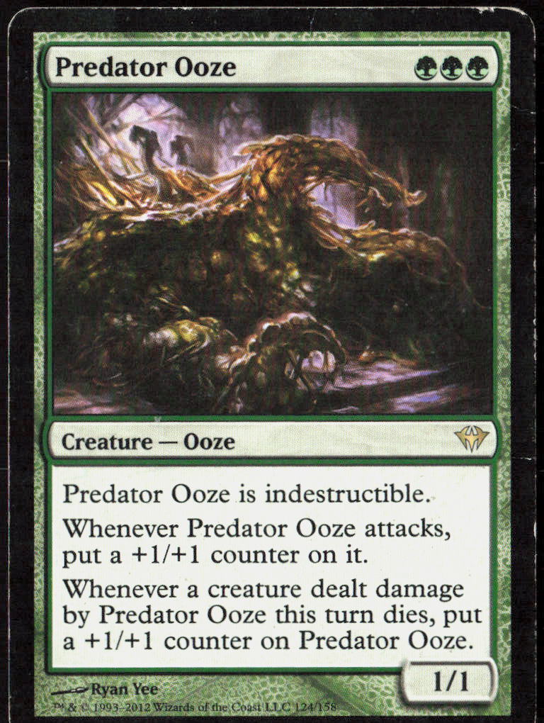 Predator Ooze 124 Dark Ascension Magic: The Gathering LP