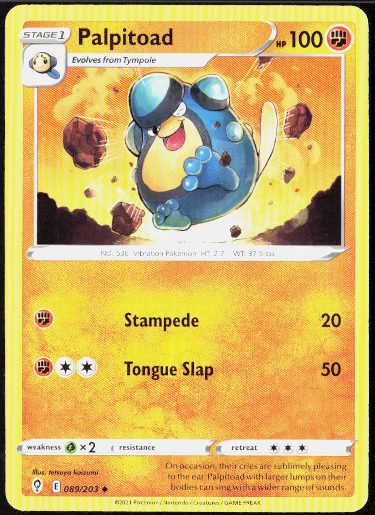Palpitoad 089/203 SWSH07: Evolving Skies Pokemon TCG LP