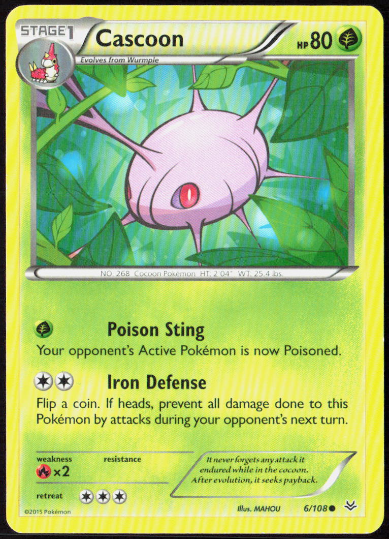Cascoon 6/108 XY - Roaring Skies Pokemon TCG LP