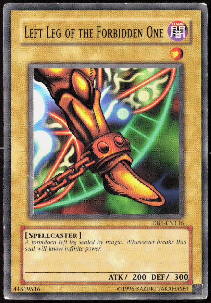 Left Leg of the Forbidden One Unlimited DB1-EN136 Dark Beginning 1 Yu-Gi-Oh! TCG LP