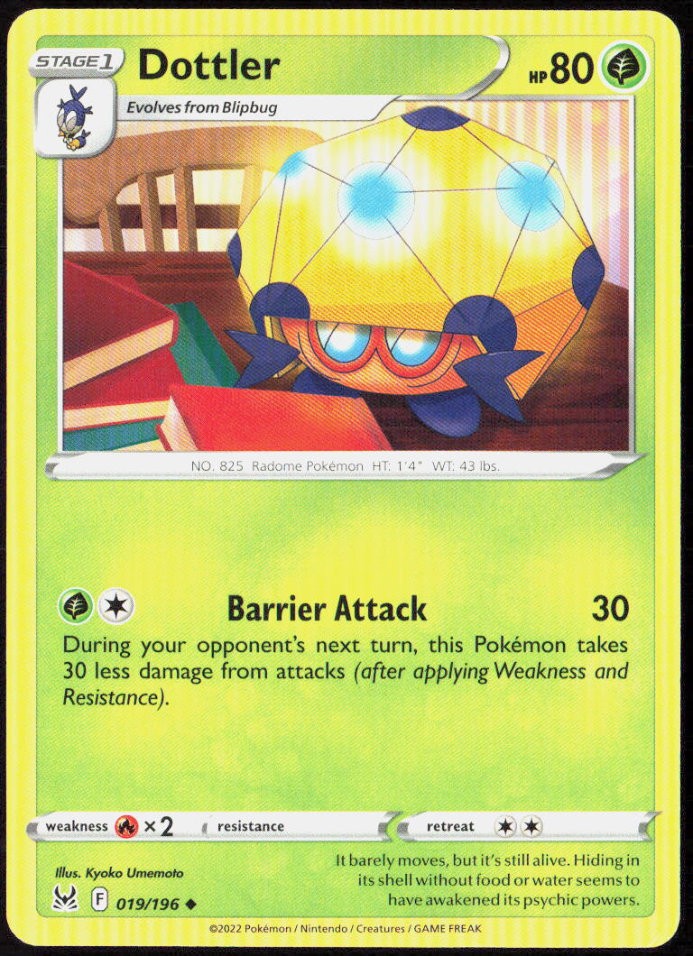 Dottler 019/196 SWSH11: Lost Origin Pokemon TCG LP