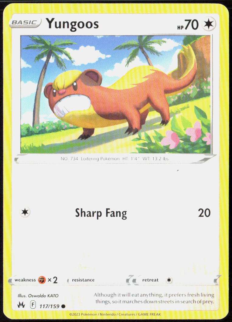 Yungoos 117/159 SWSH: Crown Zenith Pokemon TCG LP