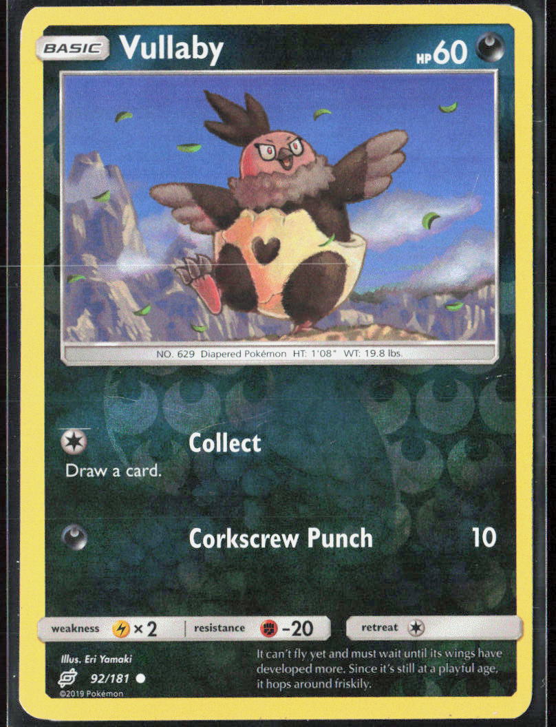 Vullaby Reverse Holo 92/181 SM - Team Up Pokemon TCG LP