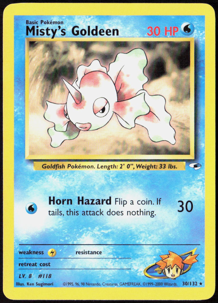 Misty's Goldeen (30) Unlimited 030/132 Gym Heroes Pokemon TCG LP