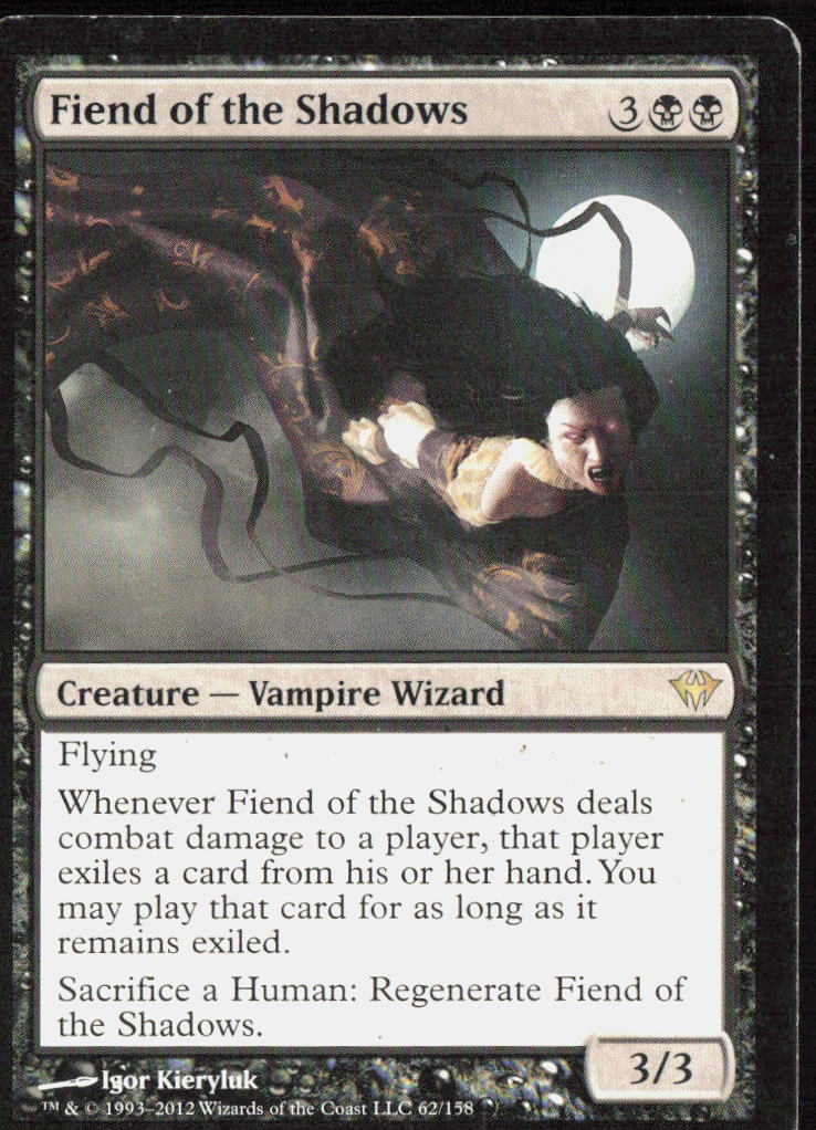 Fiend of the Shadows 62 Dark Ascension Magic: The Gathering LP