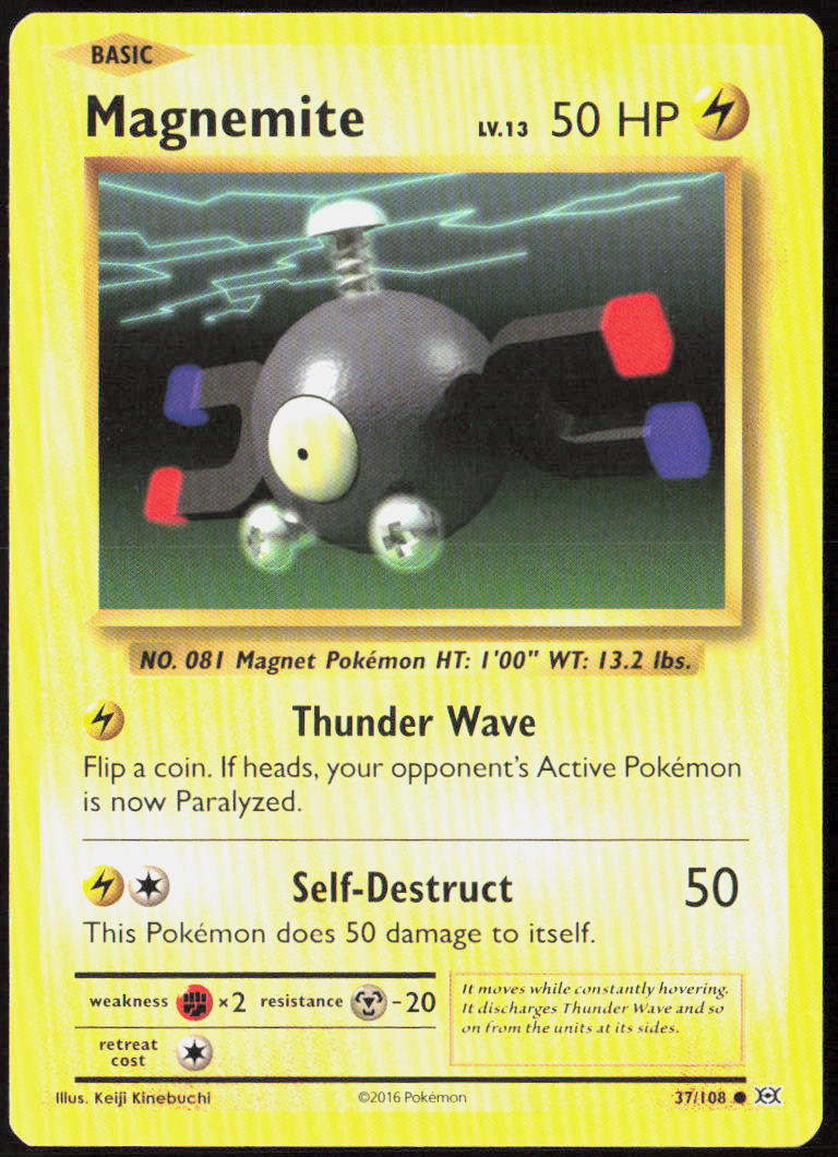Magnemite 37/108 XY - Evolutions Pokemon TCG LP