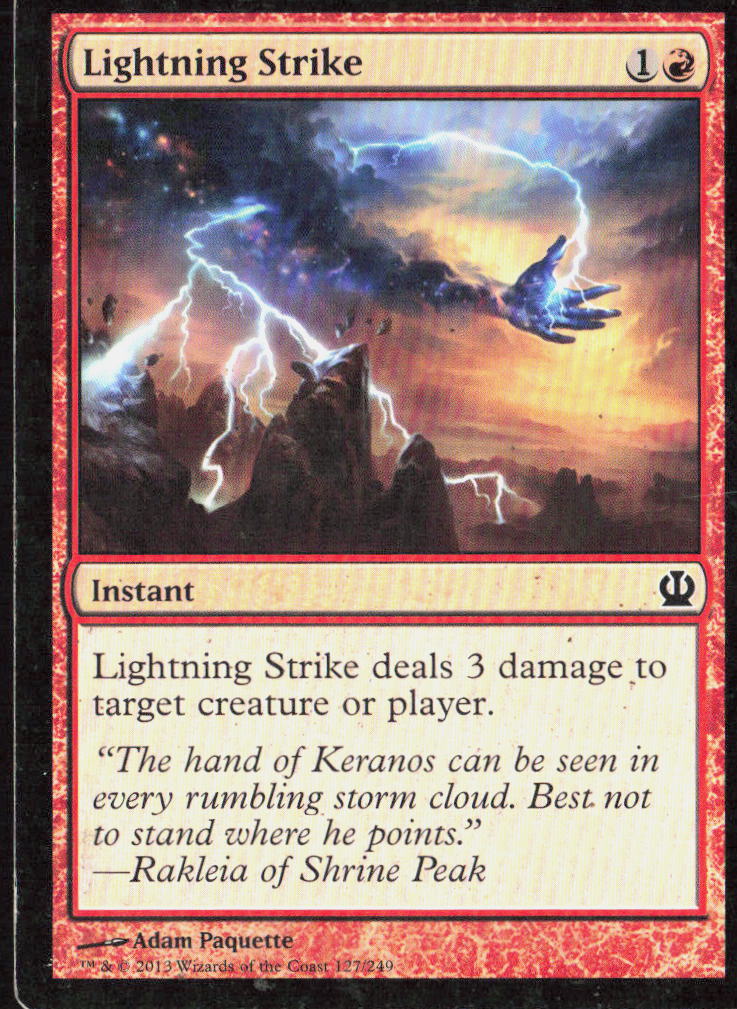 Lightning Strike 127 Theros Magic: The Gathering LP