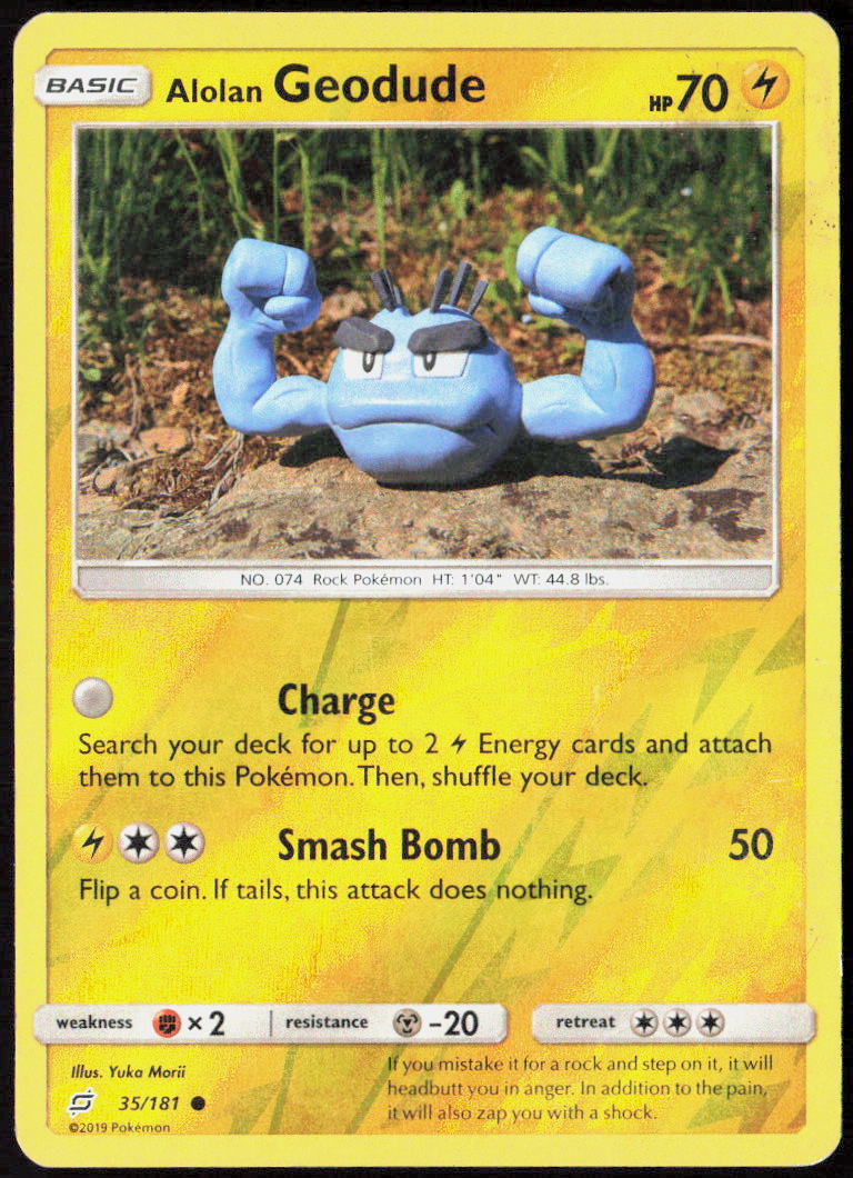 Alolan Geodude (35) Reverse Holo 35/181 SM - Team Up LP