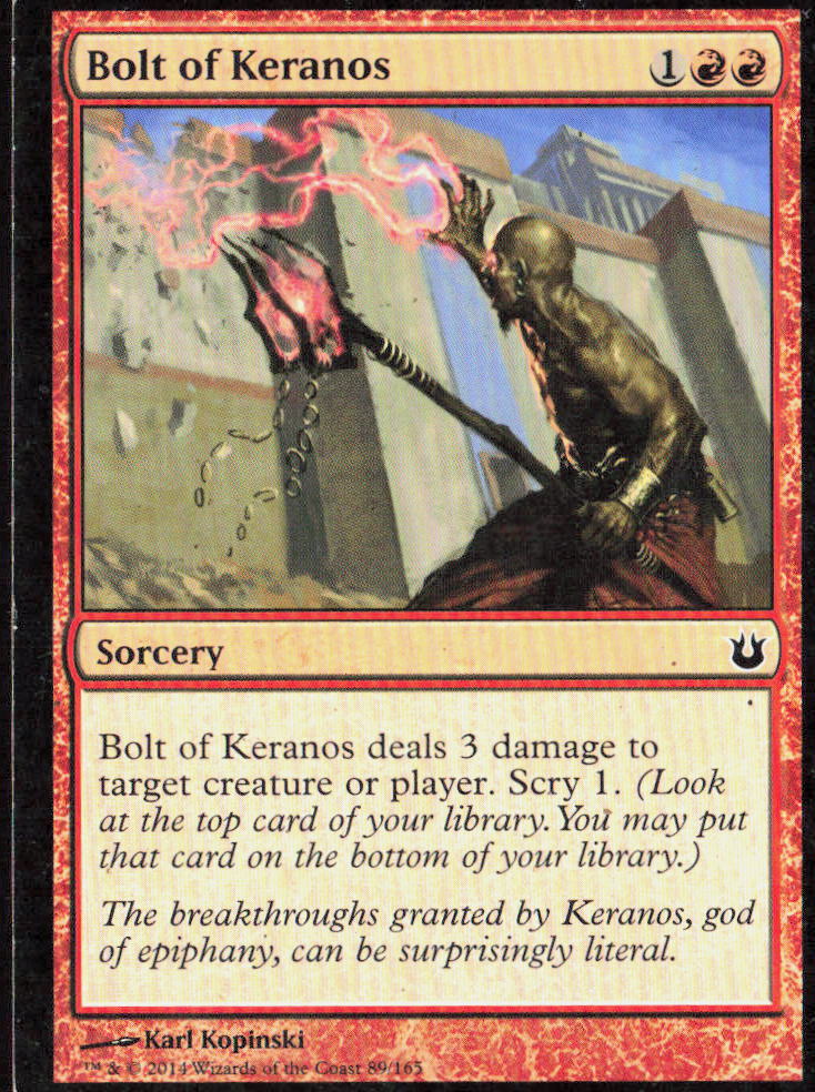 Bolt of Keranos 89 Born of the Gods Magic: The Gathering LP