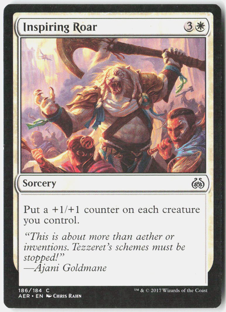 Inspiring Roar 186 Aether Revolt Magic: The Gathering LP