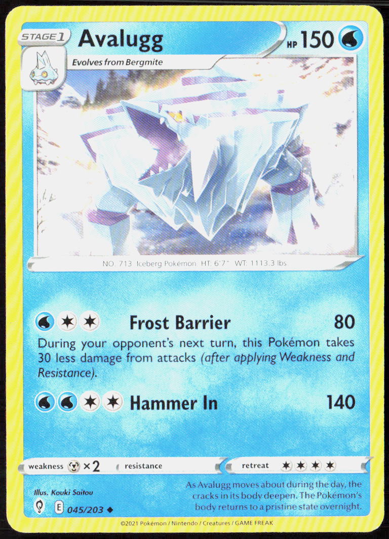 Avalugg 045/203 SWSH07: Evolving Skies Pokemon TCG LP