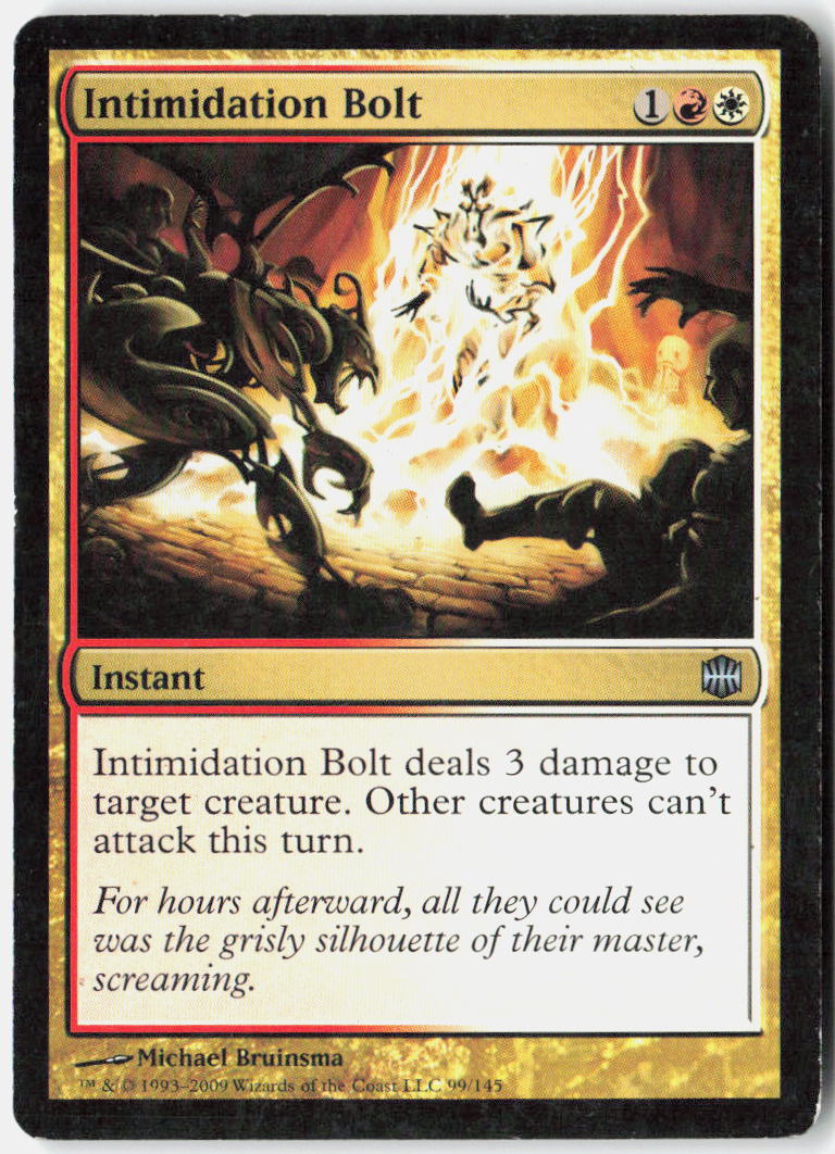 Intimidation Bolt 99 Alara Reborn Magic: The Gathering LP