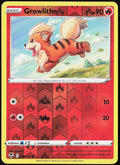 Growlithe Reverse Holo 019/195 SWSH12: Silver Tempest Pokemon TCG LP
