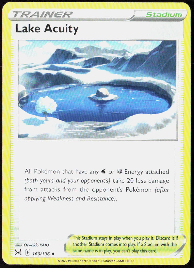 Lake Acuity 160/196 SWSH11: Lost Origin Pokemon TCG LP