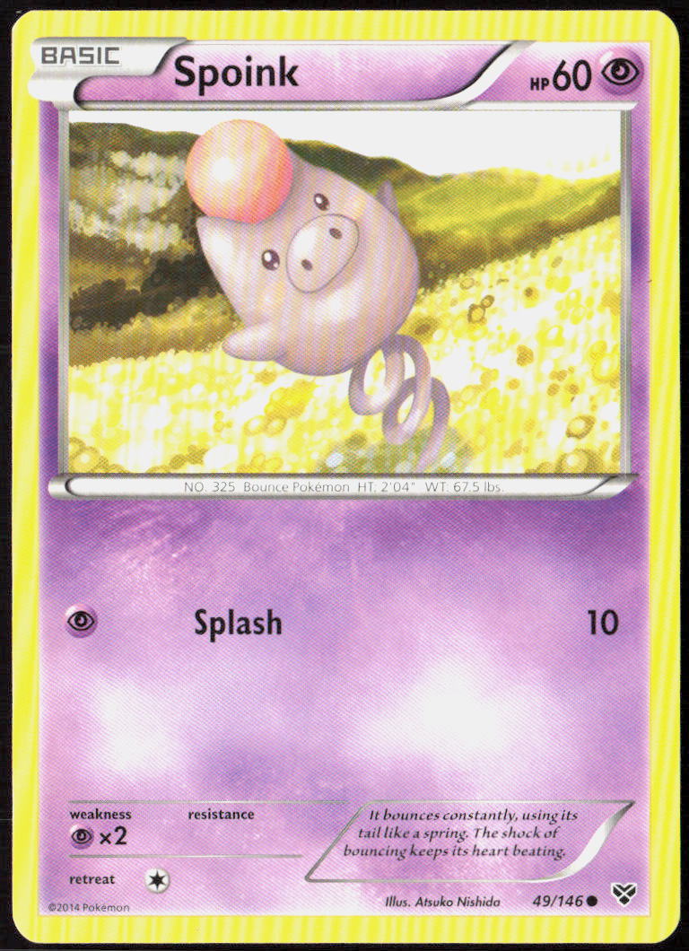 Spoink 49/146 XY Base Set Pokemon TCG LP