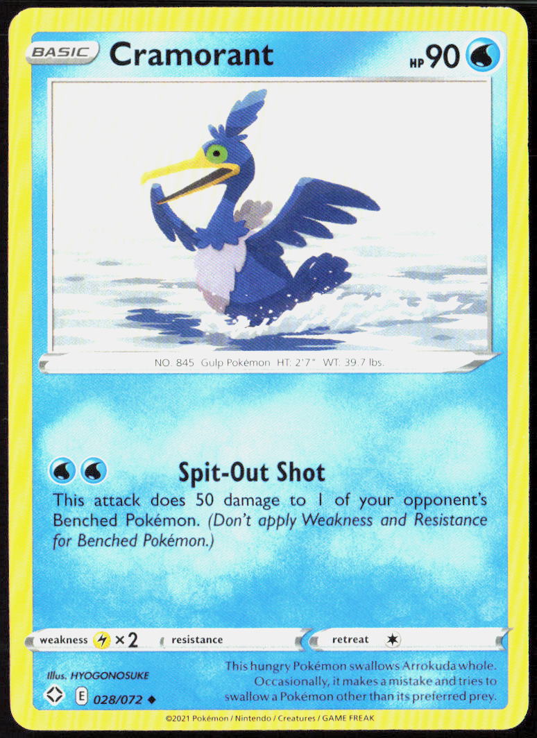 Cramorant 028/072 Shining Fates Pokemon TCG LP