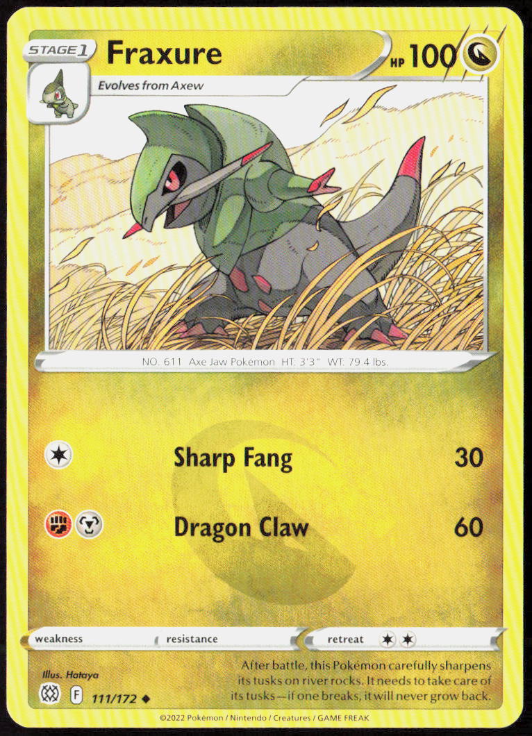 Fraxure 111/172 SWSH09: Brilliant Stars Pokemon TCG LP