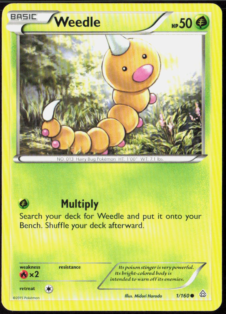 Weedle 1/160 XY - Primal Clash Pokemon TCG LP