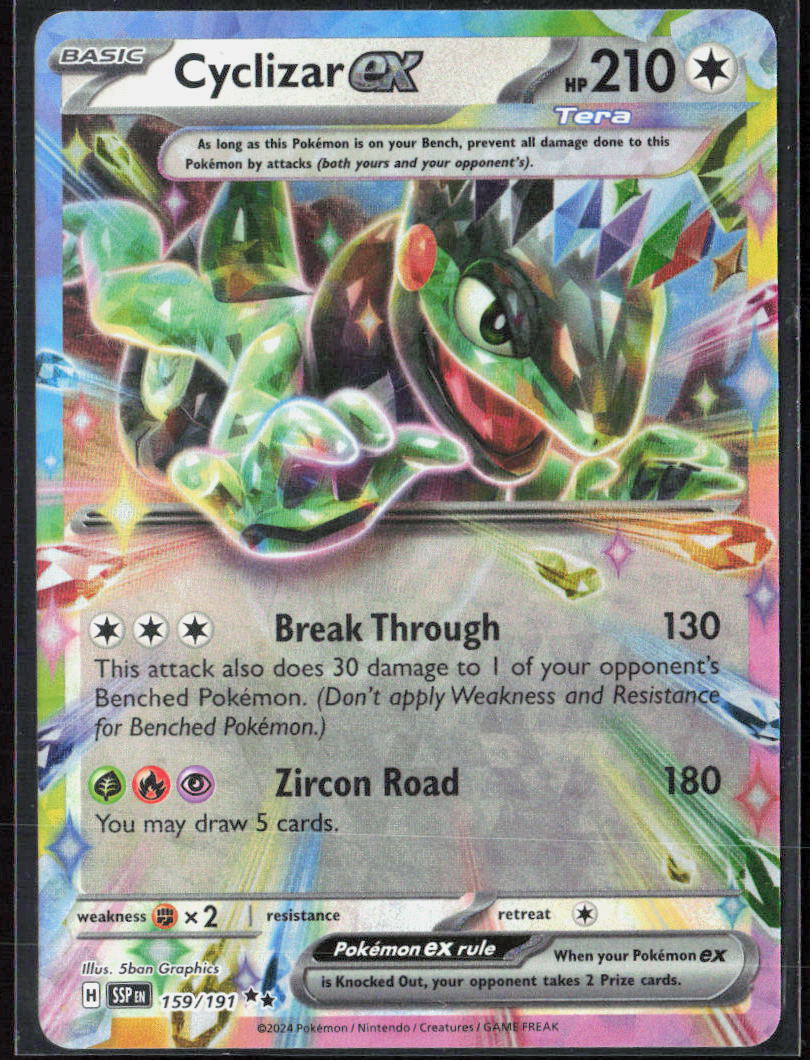 Cyclizar ex Holo 159/191 SV08: Surging Sparks Pokemon TCG NM