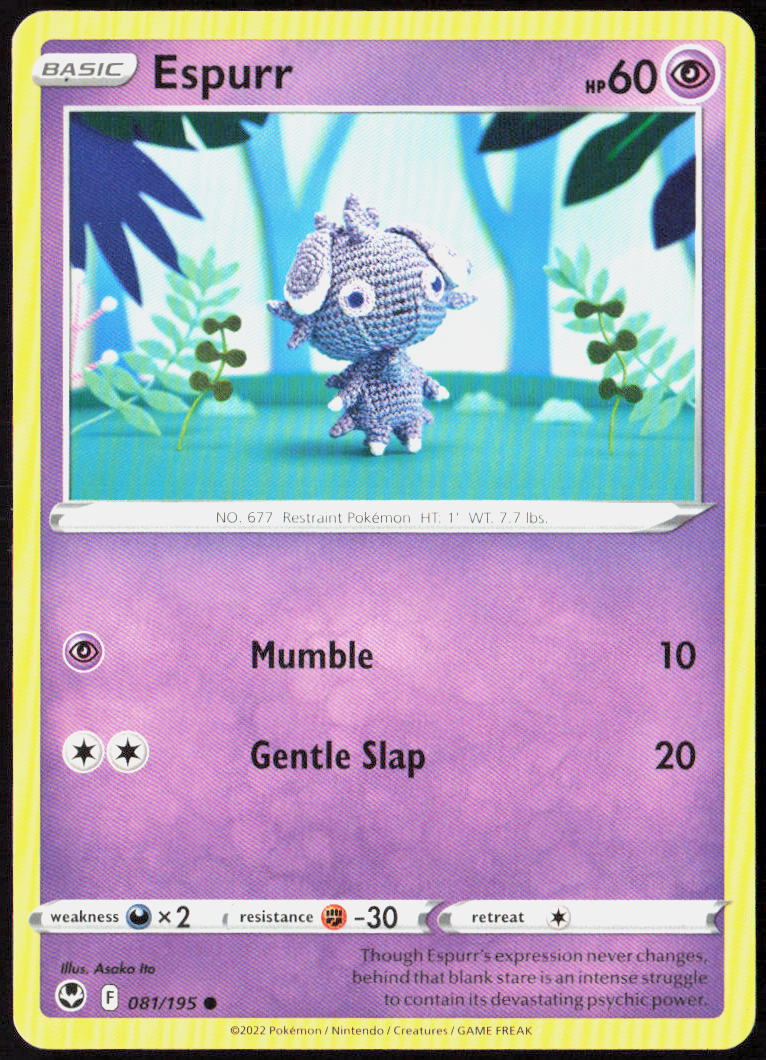 Espurr 081/195 SWSH12: Silver Tempest Pokemon TCG LP