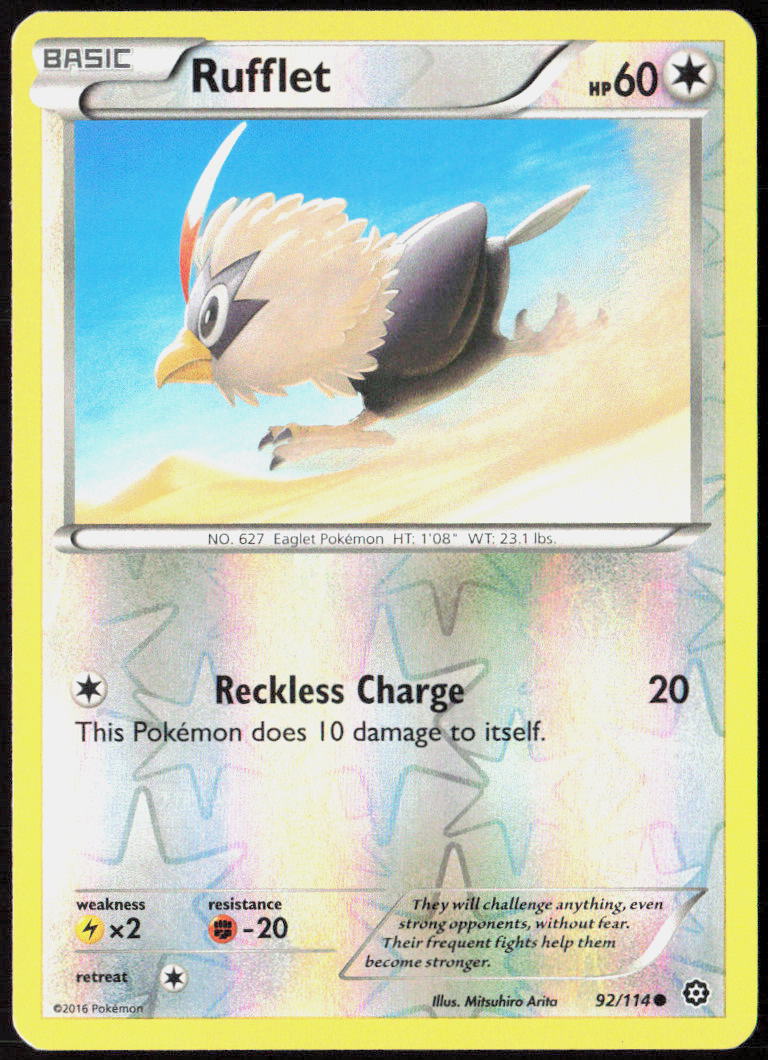 Rufflet Reverse Holo 92/114 XY - Steam Siege Pokemon TCG LP